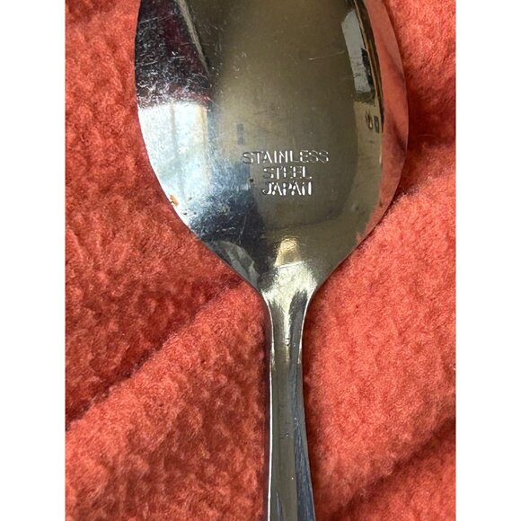 Set Of 6 Stainless Steel Spoons W/Bamboo Design From Japan Elegant Sophisticated - Picture 11 of 11